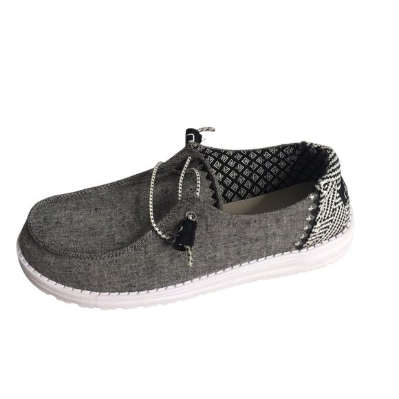 Hey Dude Wendy Shoes Womens Size 8 Gray Chambray Slip On Loafers SKU 121414203 - Picture 9 of 12